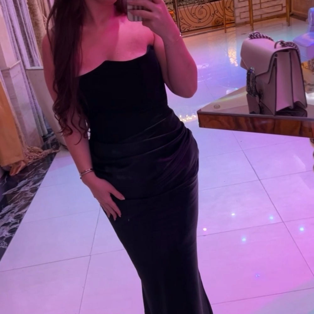 House of CB Strapless Black Dress